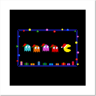 Santa Pac-Man Posters and Art